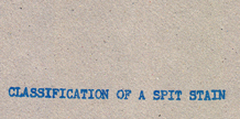 Classification of a Spit Stain cover image