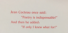 Poetry is Indispensable Broadsheet cover image